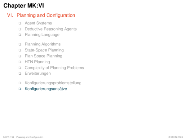 Chapter MK:VI VI. Planning and Configuration