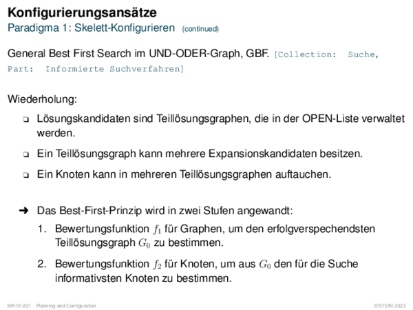 Konfigurierungsansätze Paradigma 1: Skelett-Konfigurieren