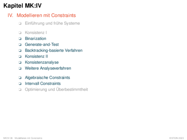 Kapitel MK:IV IV. Modellieren mit Constraints