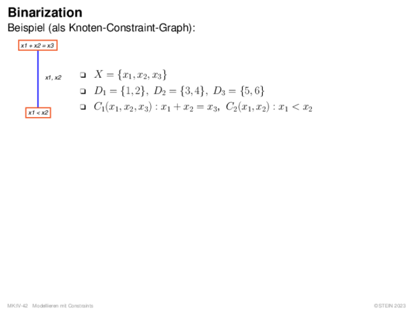 Binarization Beispiel (als Knoten-Constraint-Graph):