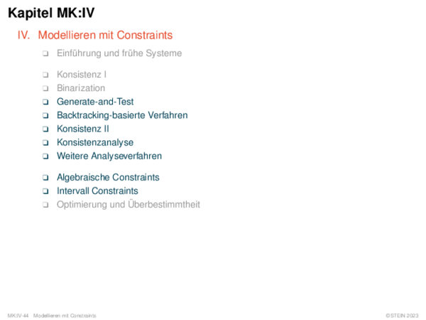 Kapitel MK:IV IV. Modellieren mit Constraints