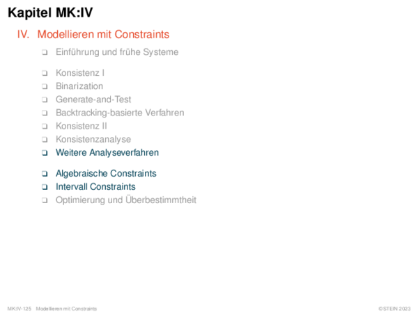 Kapitel MK:IV IV. Modellieren mit Constraints