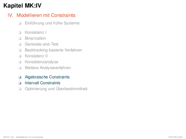 Kapitel MK:IV IV. Modellieren mit Constraints