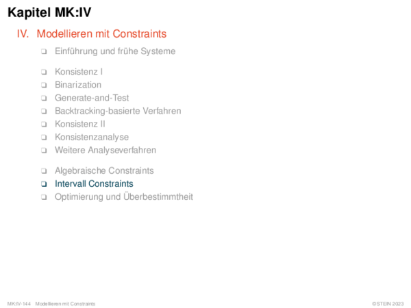 Kapitel MK:IV IV. Modellieren mit Constraints