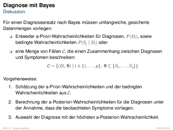 Diagnose mit Bayes Diskussion