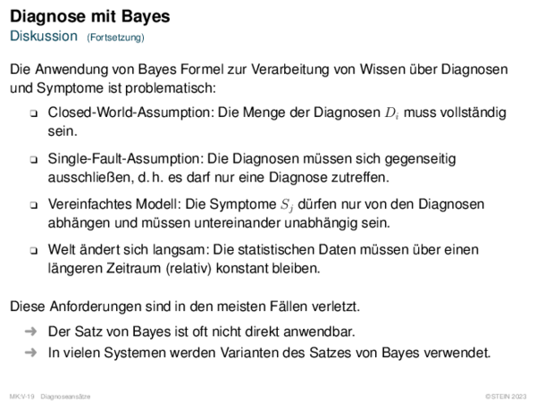 Diagnose mit Bayes Diskussion