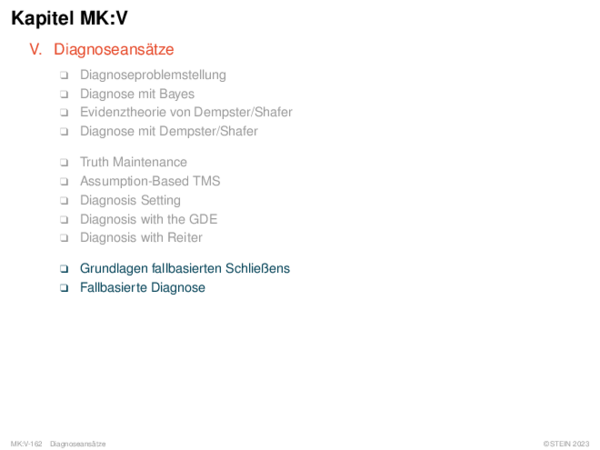 Kapitel MK:V V. Diagnoseansätze