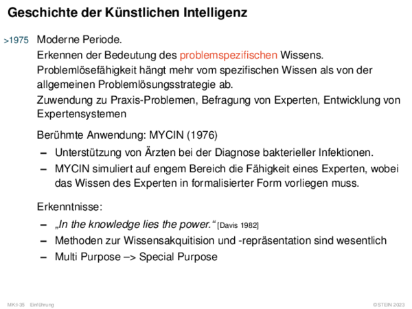 Geschichte der Künstlichen Intelligenz >1975 Moderne Periode.