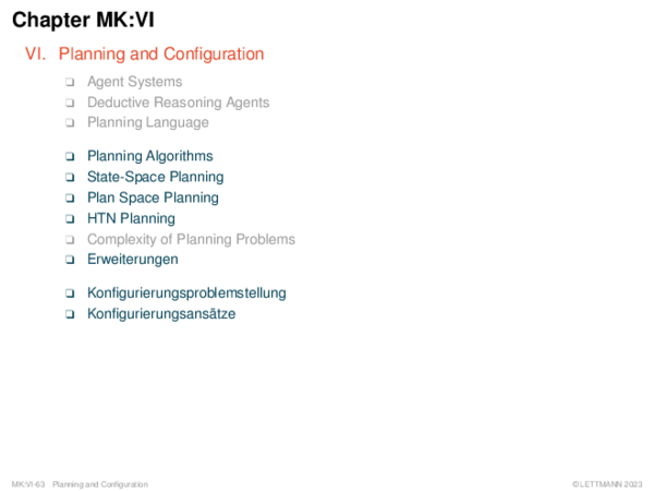 Chapter MK:VI VI. Planning and Configuration