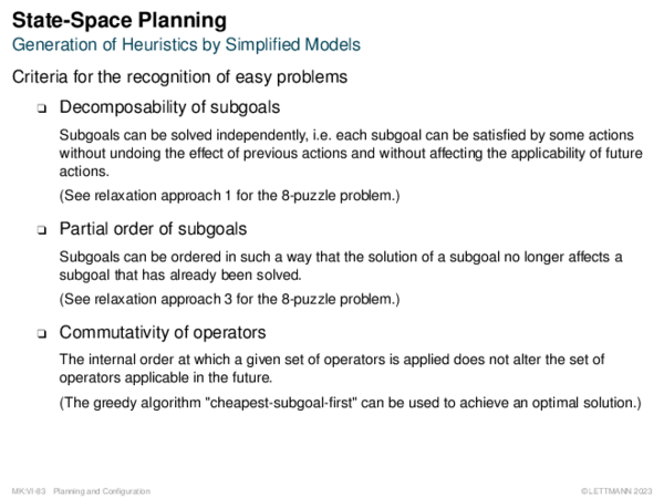 State-Space Planning Generation of Heuristics by Simplified Models