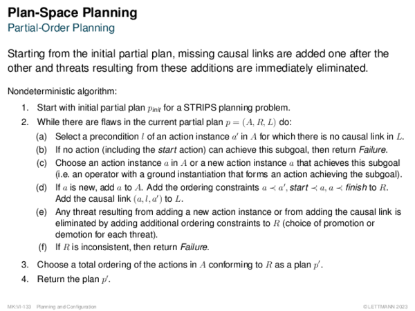 Plan-Space Planning Partial-Order Planning