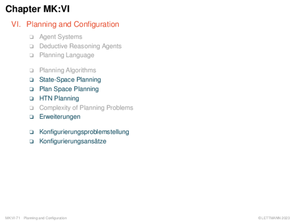 Chapter MK:VI VI. Planning and Configuration