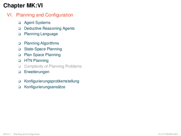 Chapter MK:VI VI. Planning and Configuration