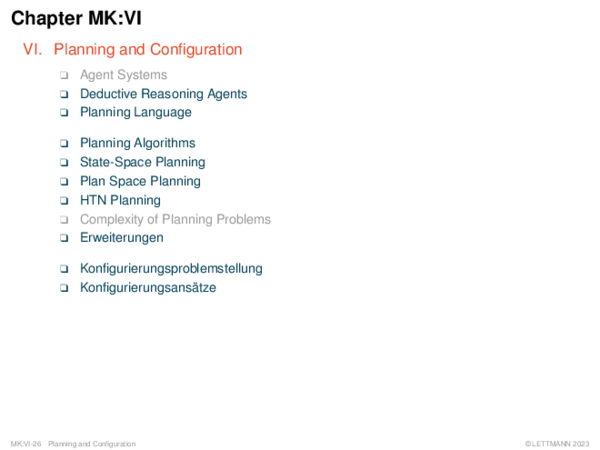 Chapter MK:VI VI. Planning and Configuration