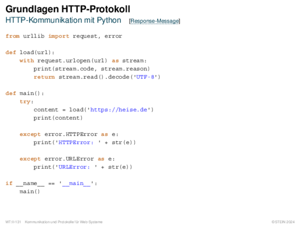 Grundlagen HTTP-Protokoll HTTP-Kommunikation mit Java \u002f Python