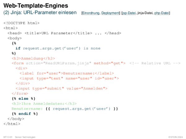 Web-Template-Engines (2) Jinja: URL-Parameter einlesen