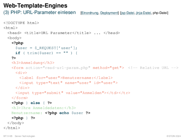 Web-Template-Engines (3) PHP: URL-Parameter einlesen
