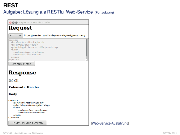 REST Aufgabe: Lösung als RESTful Web-Service
